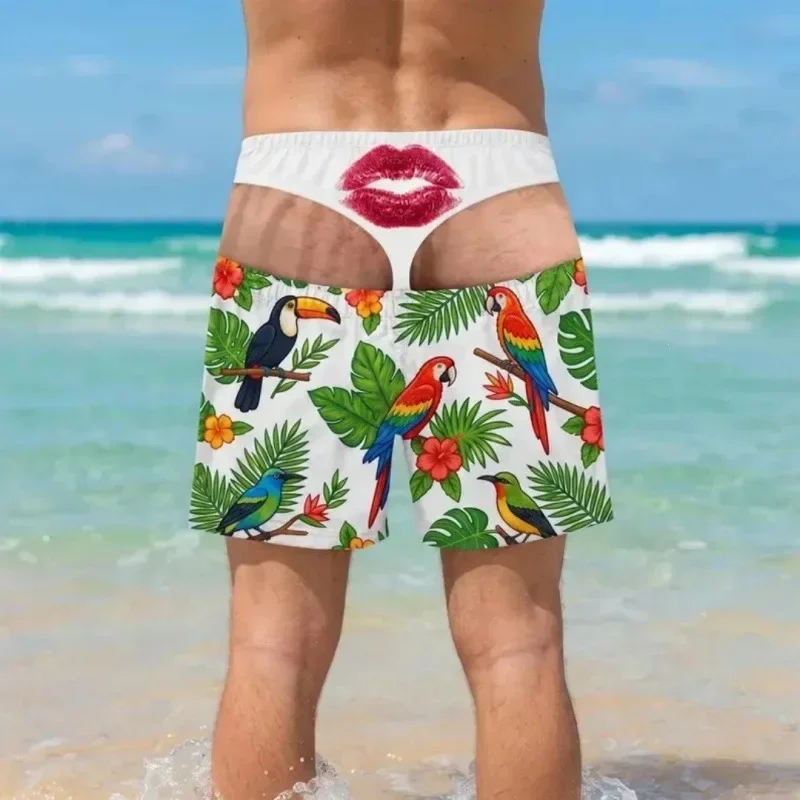 2026 Lustige 3D-Druck-Badeshorts für Herren mit neuartigem Lochdesign, Strandshorts, Scherz-Badebekleidung, Boardshorts – Detail 3