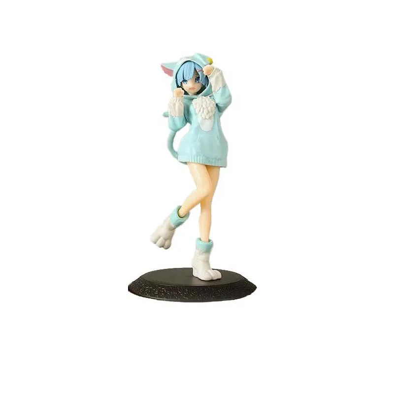 New model  Anime Rem Emilia Cat RE: Living From Scratch In Another World, Characters In Different Colors, Static Toys, Gifts view 3