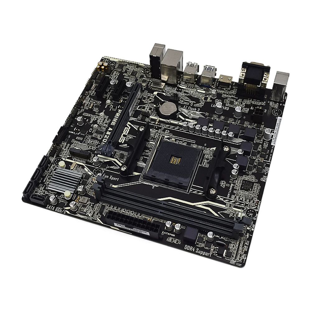 Imagem -04 - Motherboard Usado para Asus Prime A320m-k Adota Amd A320 Chipconjunto Soquete Am4 Suporta Amd Ryzen 3000 4000 10000series Processor