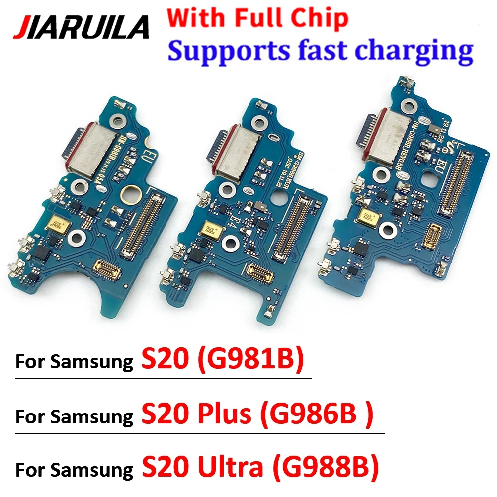 NEW USB Charger Socket Connector Charging Port Board Microphone Flex Cable For Samsung S20 Plus Ultra G986B G988B G981B