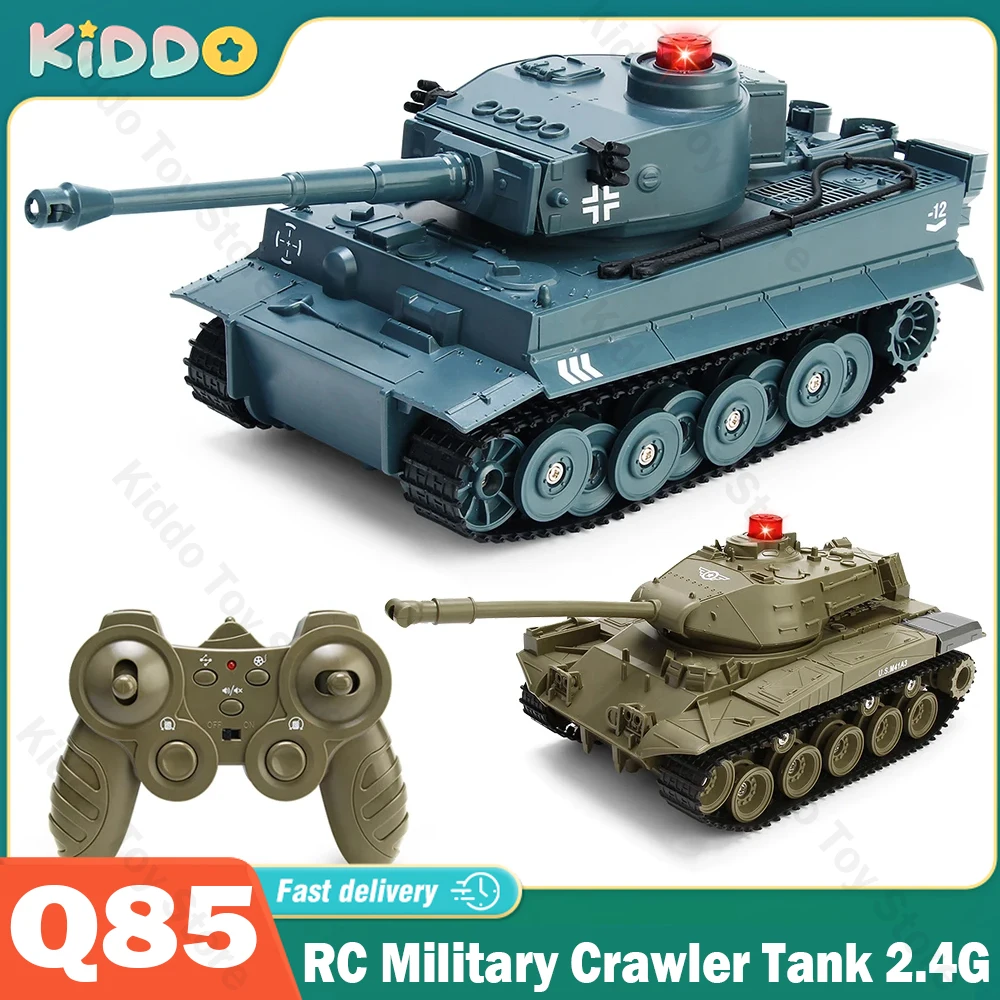 

JJRC Q85 RC Tank Model 2.4G Remote Control Military Crawler Programmable Tank Sound Effects Military Tank 1/30 Toys for Boys