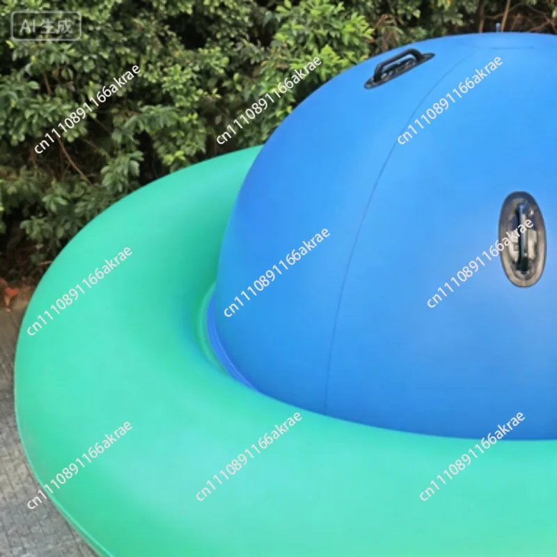 for Supply lawn inflatable children's toys balance rocking table thickened pvc rotating multi-person rocking chair