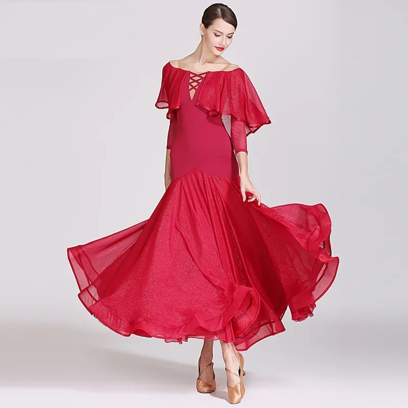 Vestido de salón para mujer, ropa de baile, vestido de vals de salón, trajes de rumba, ropa de baile de salón, vestido de baile español, vestido de flamenco