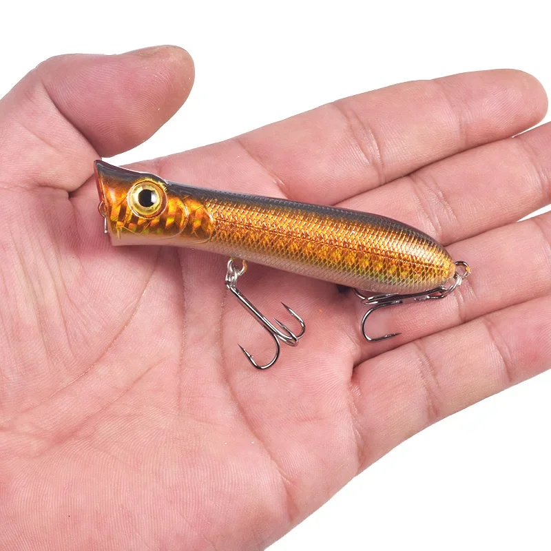 1 Pc Topwater Popper Plastic Wobblers Fishing Lure 8cm 11g Swimbait Artificial Hard Bait for Bass Pike Crankbaits Fishing Tackle