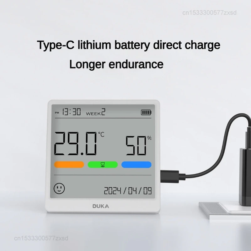 Youpin Duka THSE 온도 습도 계량기 실내 시계, 가정용 고정밀 전자 온도 습도계 기록, 신제품