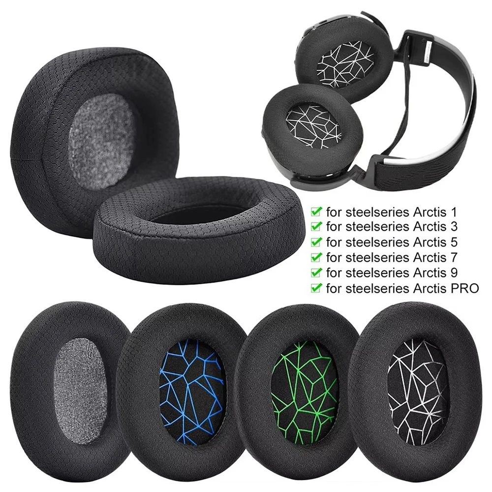 

1 Pair Replacement Foam Ear Pads Pillow Cushion Cover for SteelSeries Arctis 1 3 5 7 9 Pro Gaming Headphone Headset EarPads