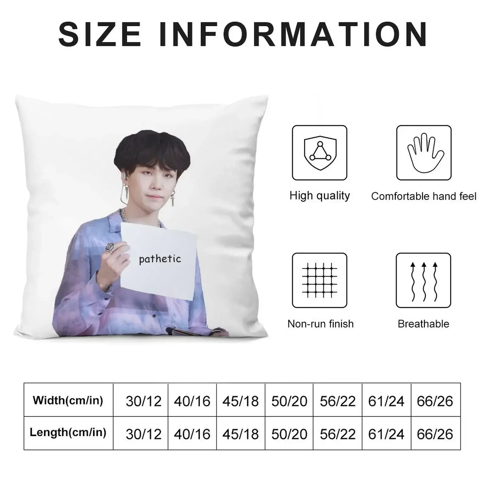 motivational yoongi Throw Pillow Couch Pillows Luxury Living Room Decorative Cushions Christmas Covers pillow