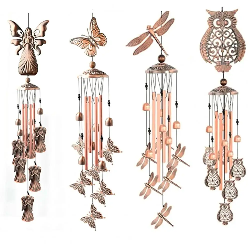 Wind Chime Ornament Butterfly Bird Wind Chimes Outdoor Hanging Decor with Shape Corrosion Resistant Design Produces for Garden