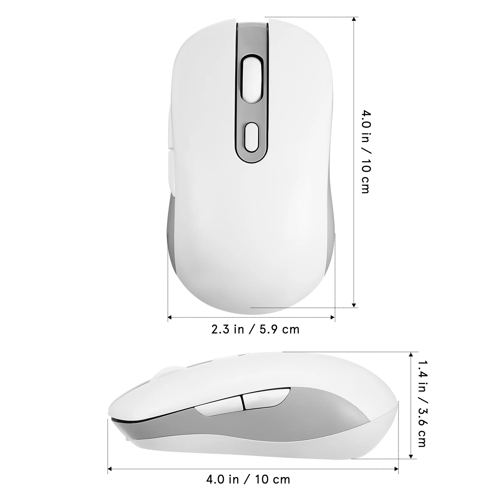 Rechargeable Wireless Mouse Optical Ergonomic Design Adjustable Dpi Portable for Laptop Computer Mice USB Receiver