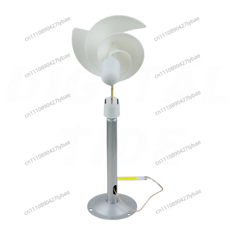 1-10W Spiral Wind Turbine Model with LED Light Rose shaped Breeze Start Scientific Experiment Generator