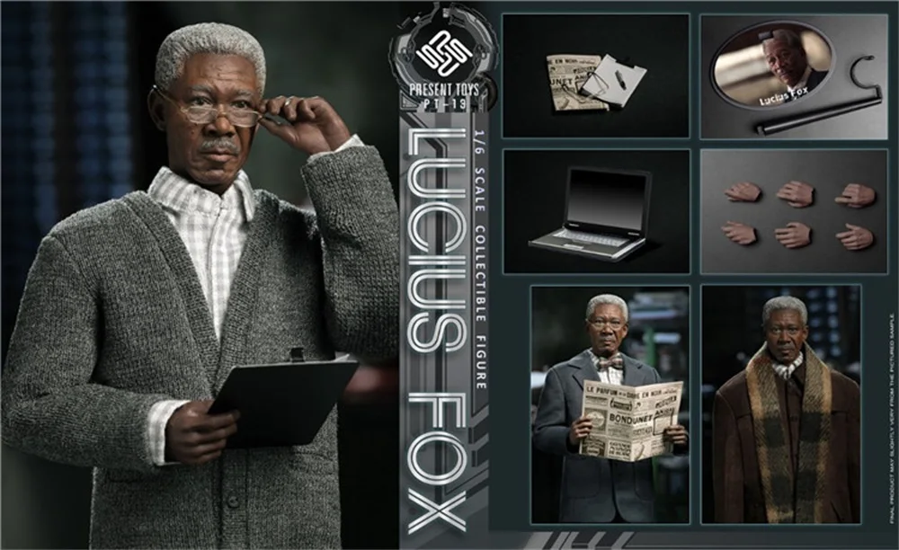 Present Toys PT-sp13 Man Morgan Freeman Weapon Master LUCIUS FOX Full Set Moveable Action Figure Gift For Fans Collect Birthday