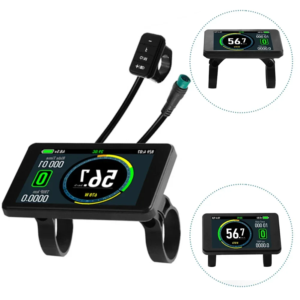 24V-72V E-Bike T8 Colorful LCD Display For 2# 5S KDS For Bafang V5.2 KT Protocol Speed Control Panel Ebike Accessories