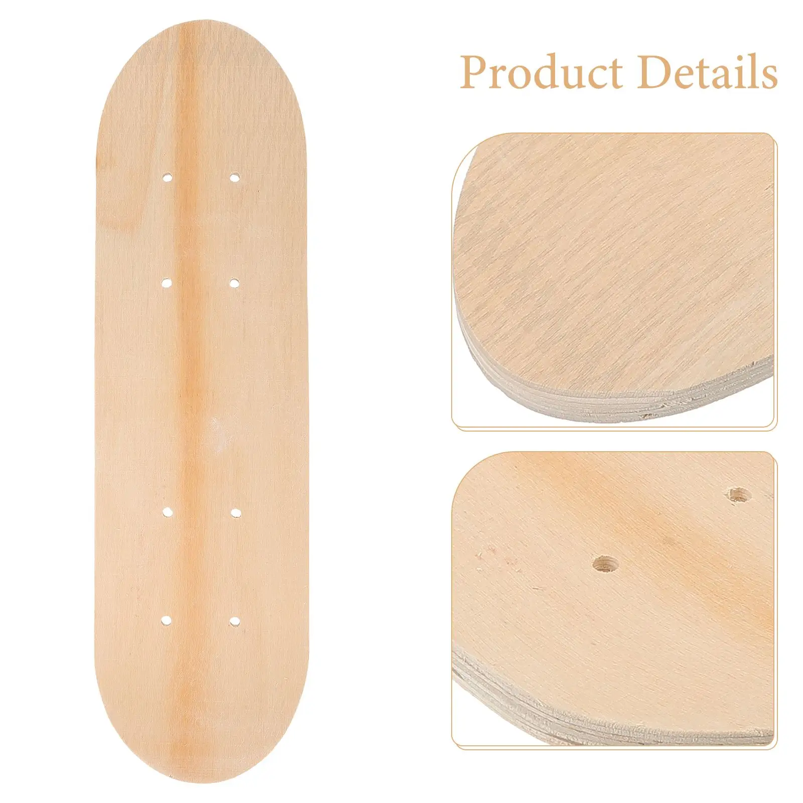 Double Sided Blank Skateboard Deck Diy Unfinished Children S Skateboard Maple Wood 43Cm Board Replacement Graffiti Material