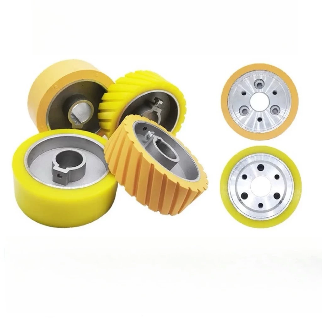 1PC PU Rubber Wheel  Four Sides Planer Durable Aluminum Core Polyurethane Wheel  for Woodworking Machinery Accessories