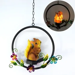 Solar Owl LED Light for Outdoor Garden, Waterproof LED Lamp, Hanging Swing, Resin Night Light, Balcony Decoration