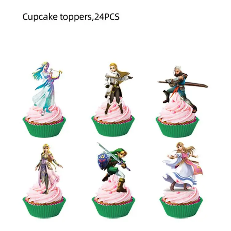 Abenteuer-Jungen Geburtstag Papier-Party-Deko Einweg-Tischgeschirr-Set Tischdecke Becher Ballon Kuchen Babyparty Zeldaa Jungen-Party-Zubehör – Detail 9