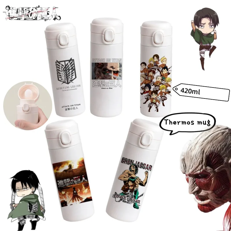 Attack on Titan Animation Creative Personality Stainless Steel Thermos Cup Cool Handsome Direct Drink Leak-proof Cup Wholesale