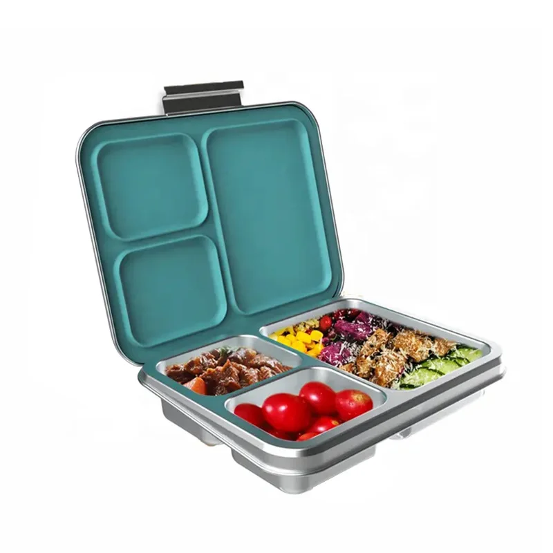 2026 304 stainless steel insulated lunch box with lid and snap closure lunch box