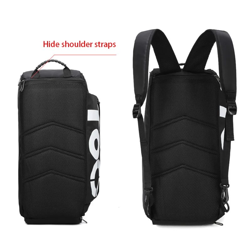 Bolso deportivo de gimnasio T60 para hombre y mujer, bolsa de viaje para Fitness al aire libre, bolso de hombro para zapatos, mochila portátil