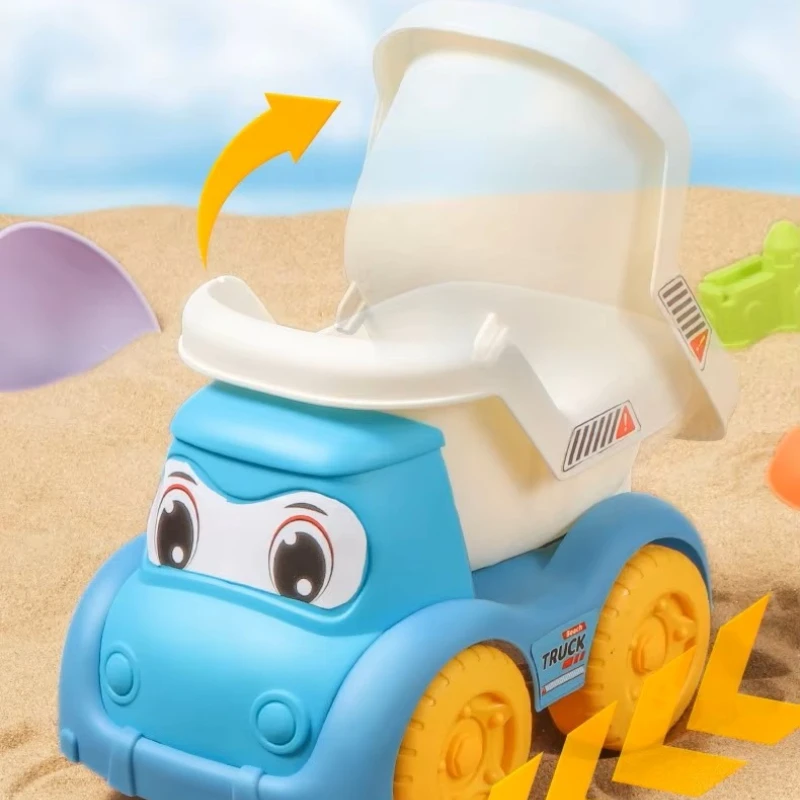 Caja de arena para niños al aire libre de verano, cubo de arena con reloj de arena para niños, Kit de construcción de castillo de playa, herramienta de rastrillo de pala, juego de arena para excavar para niños