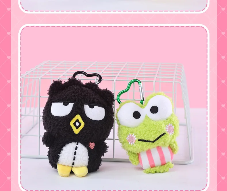 Sanrio Hello Kitty Melody Cinnamoroll Keroppi Badbadtz-Maru Stofftiere Anhänger Plüschtiere Schlüsselanhänger Anime Schlüsselanhänger Geburtstagsgeschenk – Detail 10