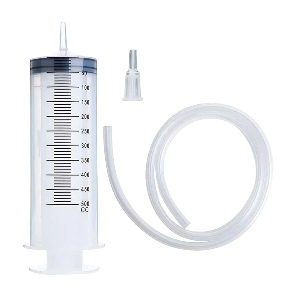 

500ml Syringe With Tube Oversized Plastic Syringe With Adhesive Dispenser Tube Scientific Laboratory Syringe Tools