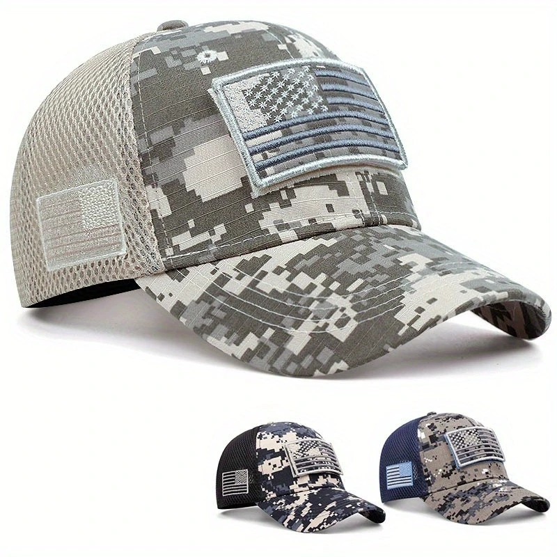 

New Trend Fishing Hats Summer Camo Men's and Women's Baseball Caps Net Hat Suitable for Outdoor Sports Breathable Camouflage Cap