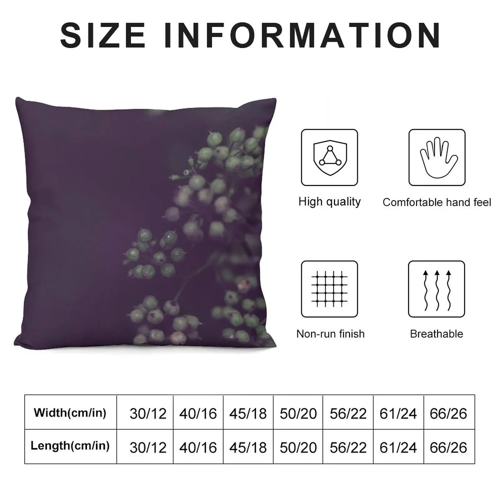 Sage Green Seeds on Deep Plum Throw Pillow Custom Cushion pillow cover luxury pillow