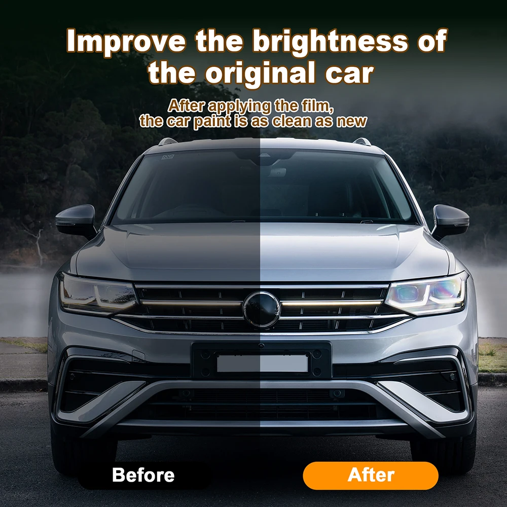 Dla VOLKSWAGEN TIGUAN 2022 2023 2024 Reflektor tylny Folia B Słupki samochodowe Folia ochronna przed przebiciem Przezroczysta TPU — zdjęcie 4