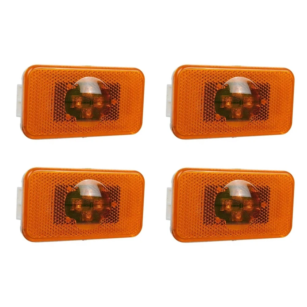 Car LED Side Marker Light 4 LED ABS Amber Indicator Warning Light 24V for VOLVO