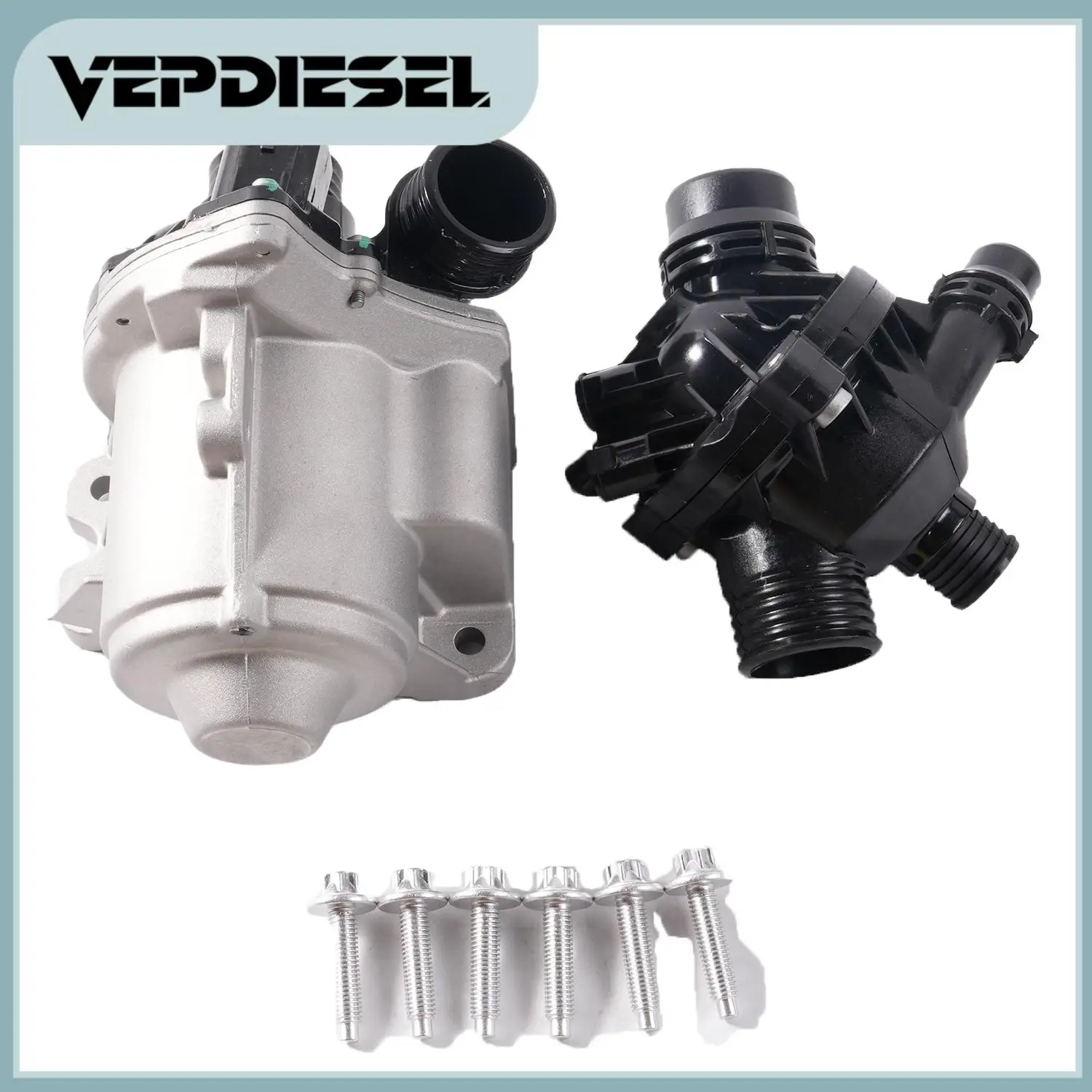 

1 комплект электрического водяного насоса двигателя с болтами, шланг термостата Therst 11517632426 11537549476 11537545665 для BMW 335i 135i 535i Z4