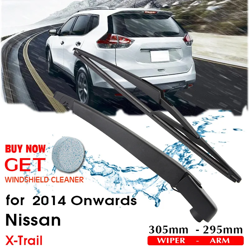 

BROSHOO Car Rear Wiper Blades For Nissan X-Trail Hatchback (2014-) 305mm Back Windscreen Wiper Arm Windshield Auto Accessories
