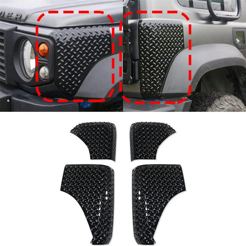 

4 Pcs Car Front & Rear Angle Body Sticker Protection Guard Abs Decoration Cover For 2019-2024 Suzuki Jimny Jb74 JB64