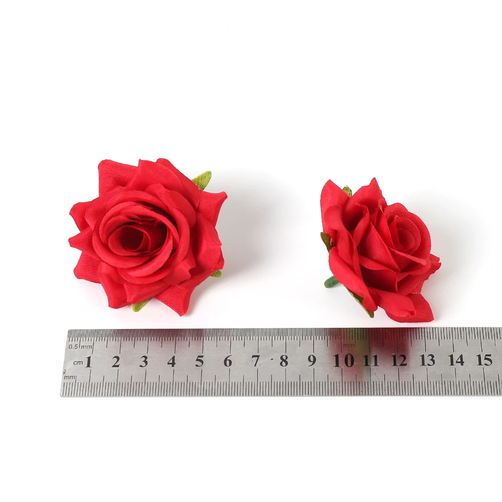 5/10Pcs 6CM Rose Artificial Flowers Fake Flowers Heads For Home Decor Marriage Wedding Decoration Craft Garland Gifts Accessory