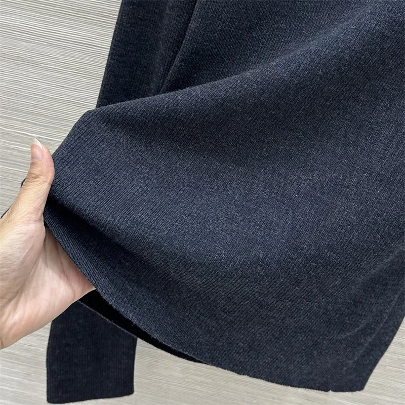 Immagine 6: Maglione da donna Nuovo top elasticizzato in maglia slim fit a maniche lunghe per l'autunno 2026, pullover in lana con scollo rotondo, maglione da donna