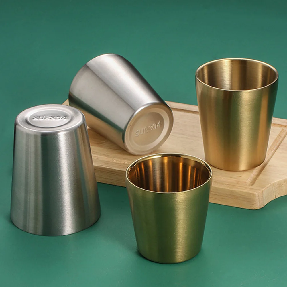 

1 шт., стекло из нержавеющей стали, 180 мл, двухслойный полый дизайн, теплоизоляционная посуда с защитой от ожогов, подарок для домашнего ресторана