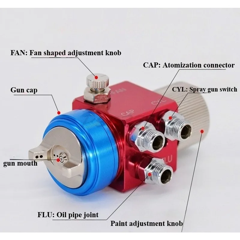 MAL-200 Spray Gun Small and Simple Low-pressure Metal Powder Water-based Paint HVLP Automatic Spray Gun