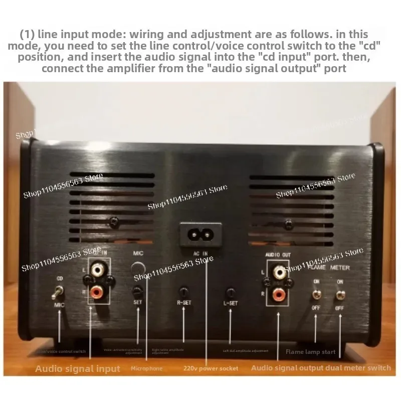 AC 220V Voice-Control High-Precision Audio Level DB Meter - 2-Way Amplifier Speaker VU Meter Finished Panel Display