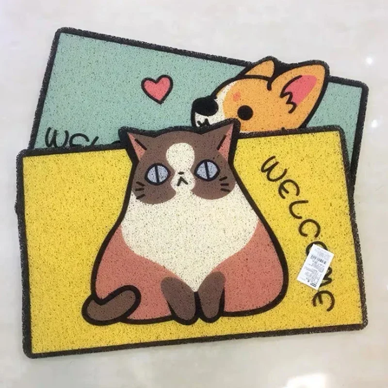 ZHAYA Kawaii Cat Dog Doormat Kitchen Floor Mat Welcome Front Door Outdoor Bathroom Fluffy Stair Carpet Non Slip Decor view 4