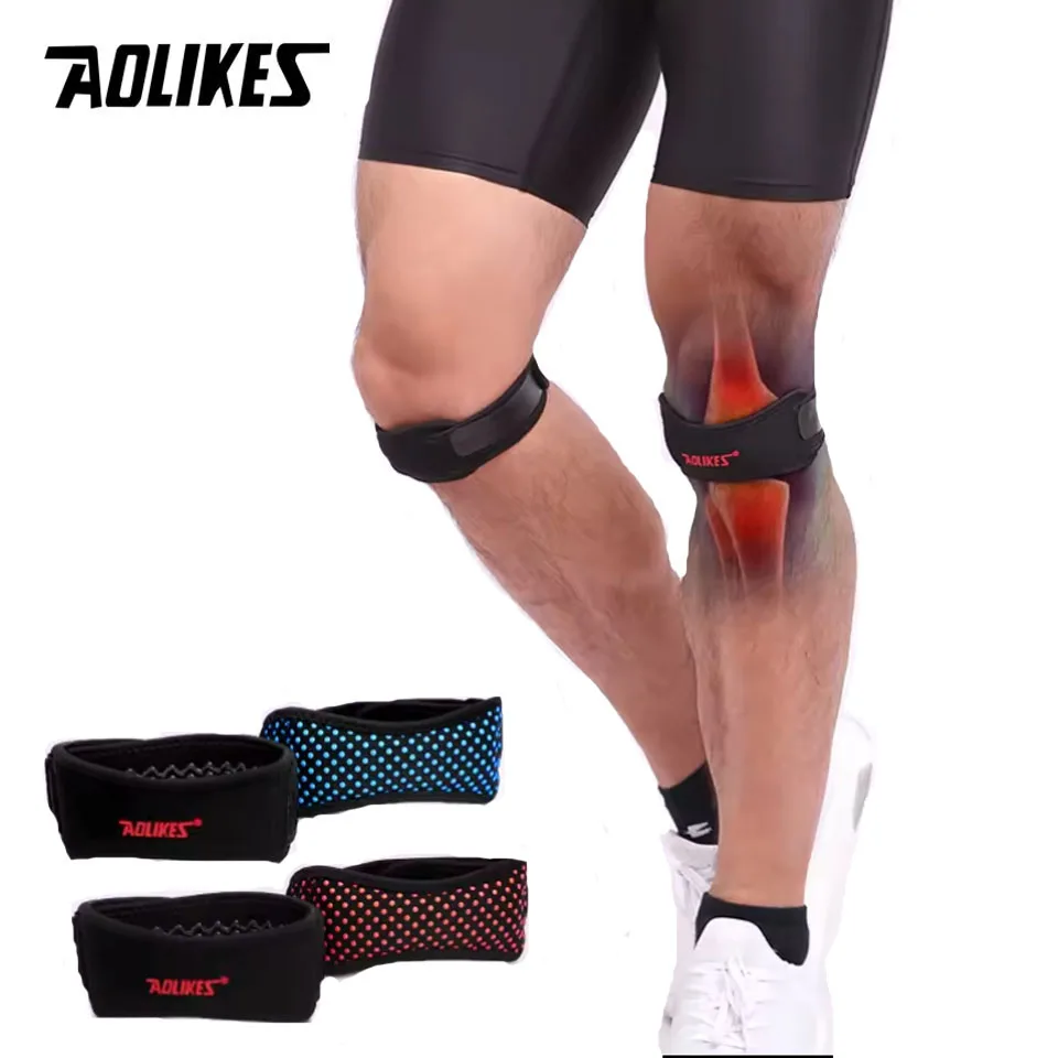 AOLIKES 1PCS Adjustable Knee Strap Patellar Tendon Pressurized Protector Support Slider Pad rodilla Guard Badminton Running