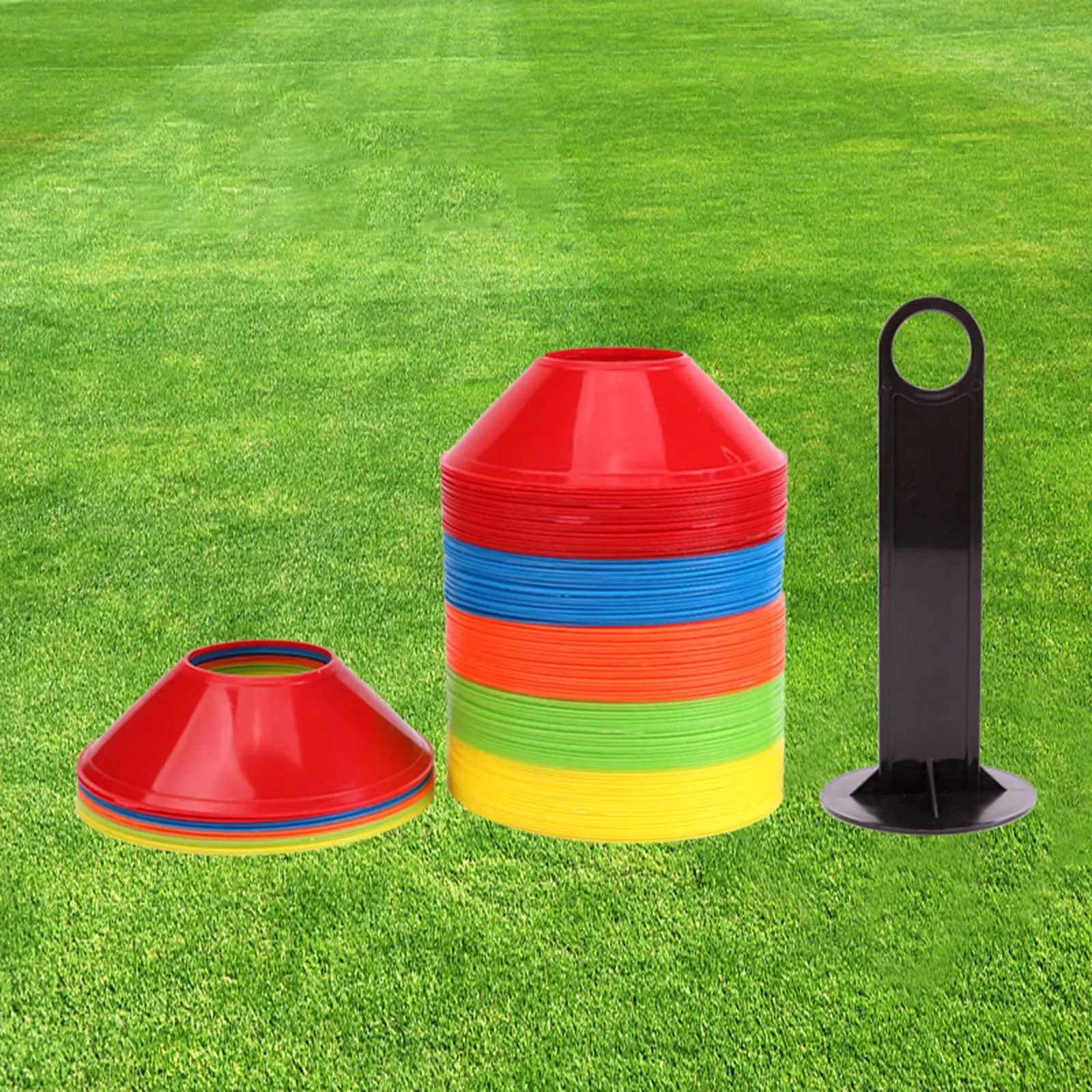 

50 Pieces/Set Soccer Disc Cones Flexible Football Field Marker Agility Soccer Aids for Games Kids Outdoor Adults Track Training