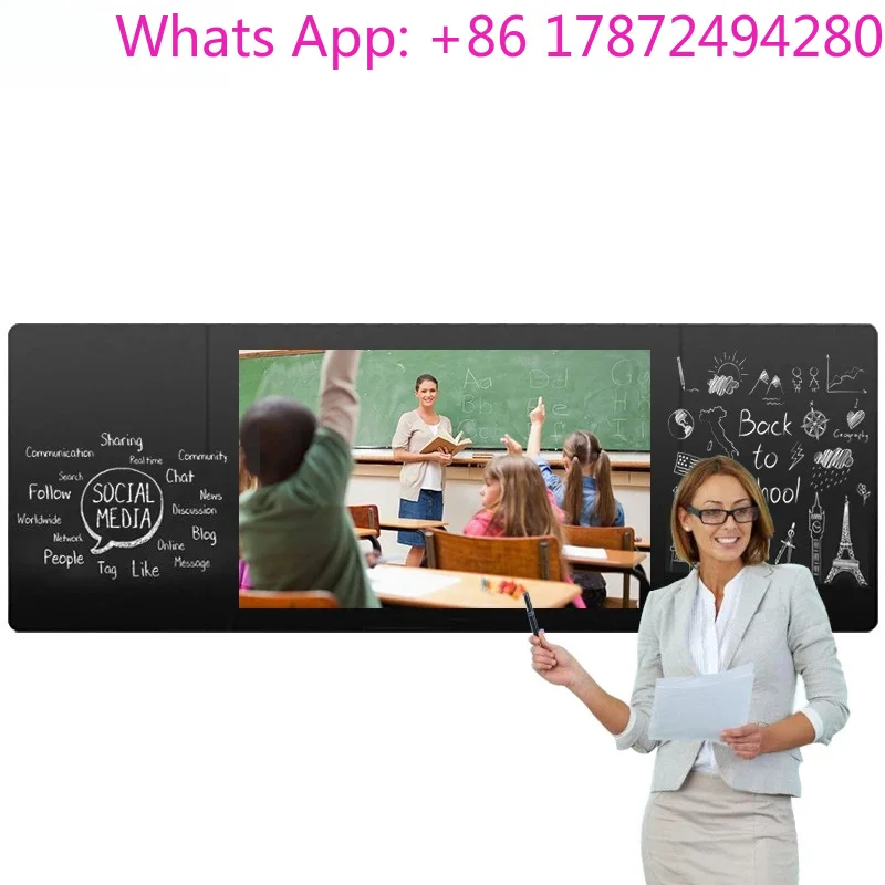 Industrial Grade 65-86 Inch IR Touch Nano Interactive Blackboard | School Electronic Blackboard with Built-in PC