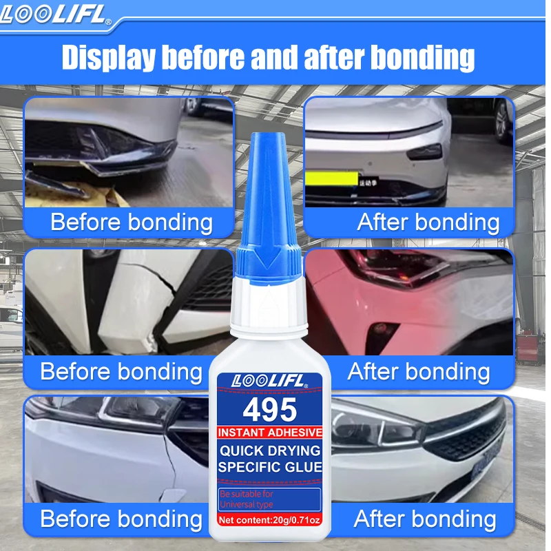 495er starker Kleber, geeignet für Mittelkonsole, Stoßstange, Kotflügel, Türrahmen-Dichtungsstreifen, DIY-Auto-Innenraumreparatur usw.