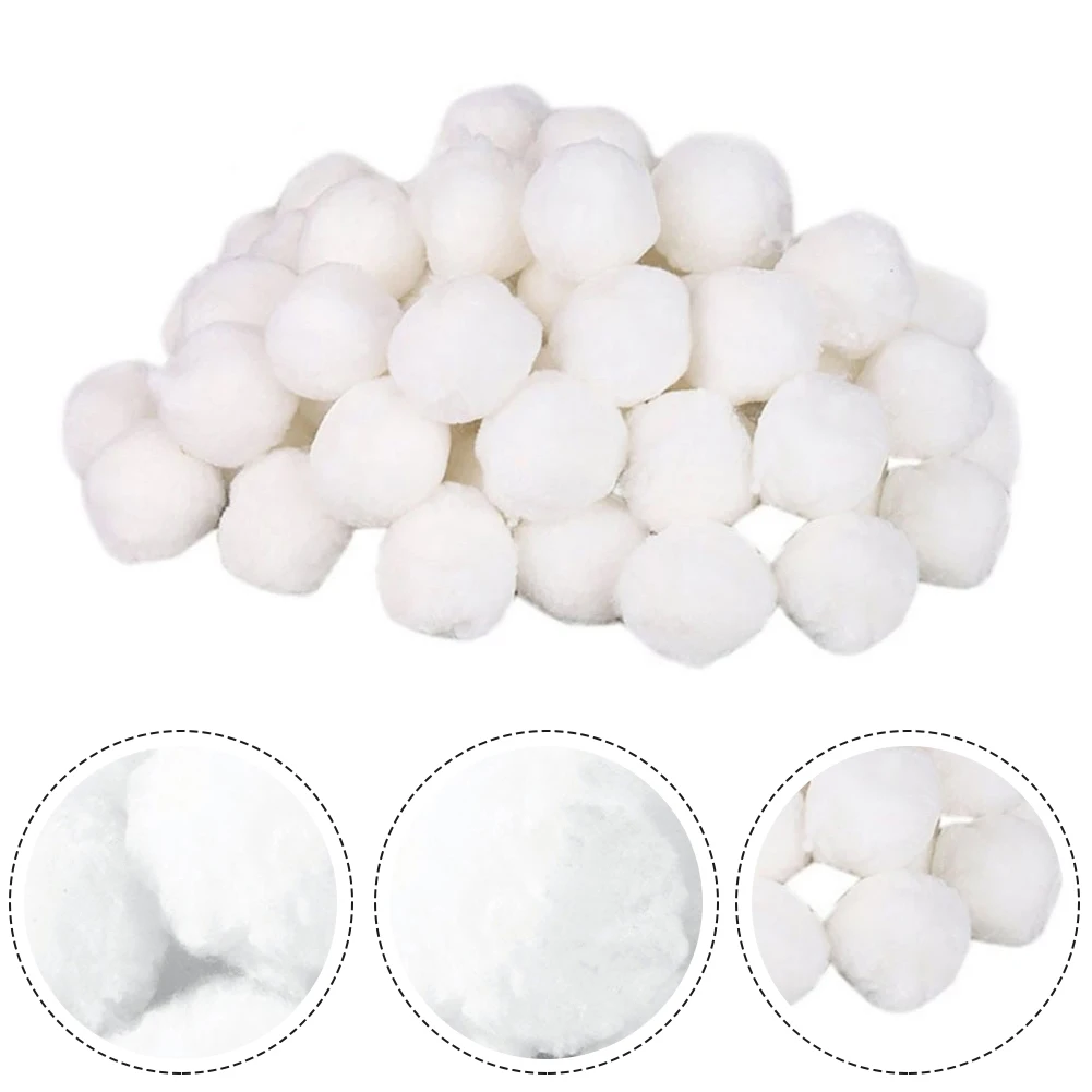 

Cleaning Ball Pool Filter Balls White 40mm 500g For Swimming Pool Replacement Cleaning Cotton Ball High Quality