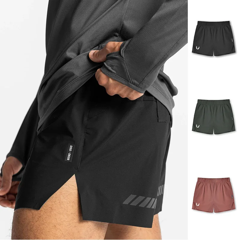 Summer Shorts Men's Loose Waterproof Seamless Quick-drying Pants Men's Reflective Casual Five-point Pants Reflective Design
