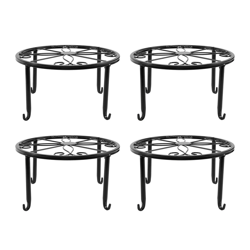 

4 Pieces Of Plant Stand Indoor And Outdoor Metal Rust-Proof Plant Stand, Classic Flower Pot Stand