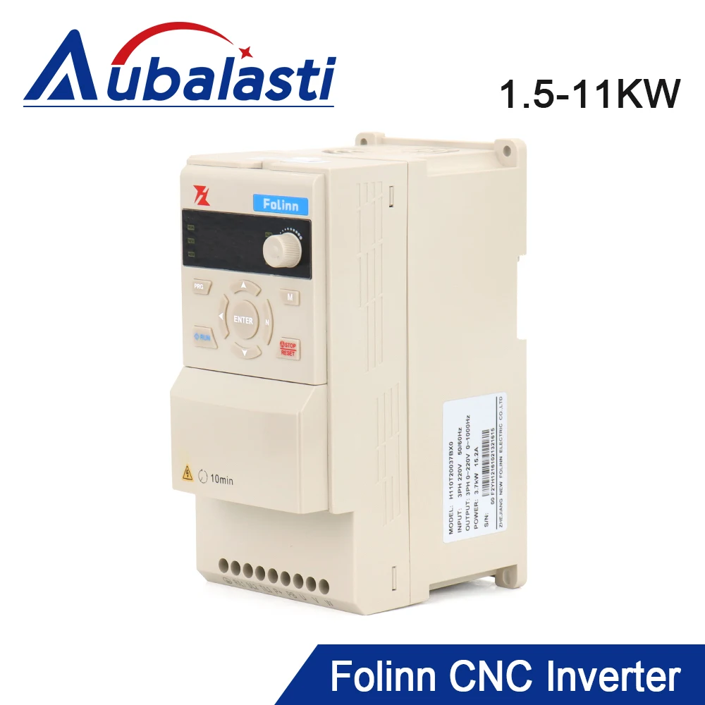 Aubalasti Folinn CNC VFD 인버터 1.5-11kw 주파수 변환기 인버터 220V 380V CNC 라우터 기계 용 가변 속도 드라이버