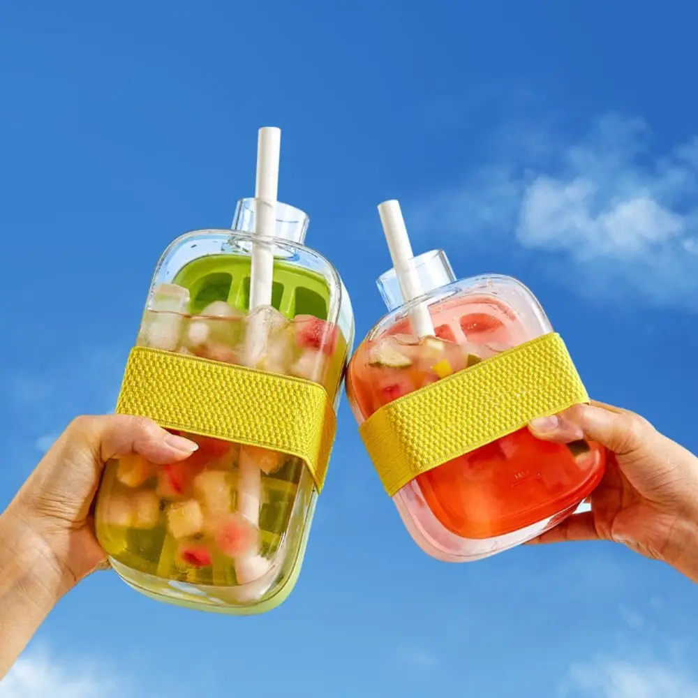 

Safe 2 in 1 Ice Cube Water Bottle 12/18 Grids Silicone Ice Cube Kettle Portable Food Grade Ice Maker Travel