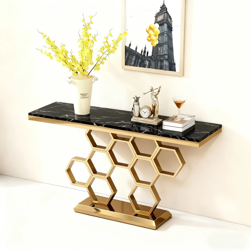 

Modern Mirrored Console Table Entrance Marble Top Console Table French Style Console Tablepromote sales