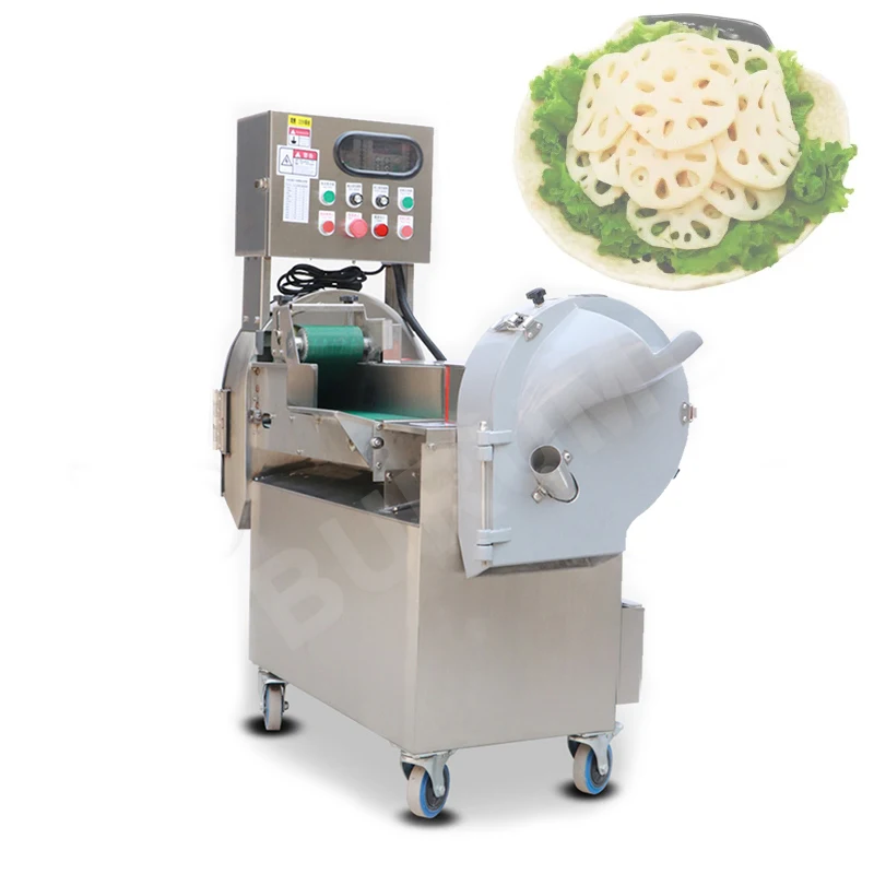 Double Headed Multi Function Automatic Cutting Machine Commercial Electric Potato Carrot Ginger Slicer Shred Vegetable Cutter